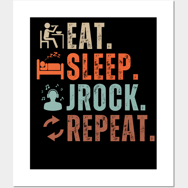 Eat Sleep JRock Repeat Wall Art by Daz Art & Designs